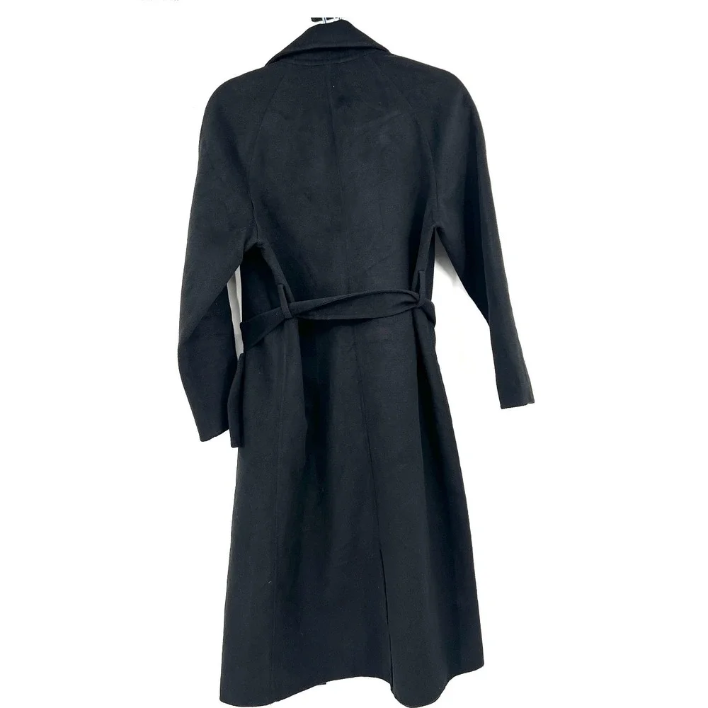 NWT A New Day black felt trench coat jacket Fall BTS jacket minimalist XS